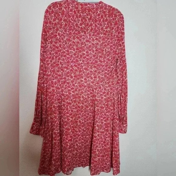 A loves a floral cherry print dress size L rayon - Picture 8 of 15
